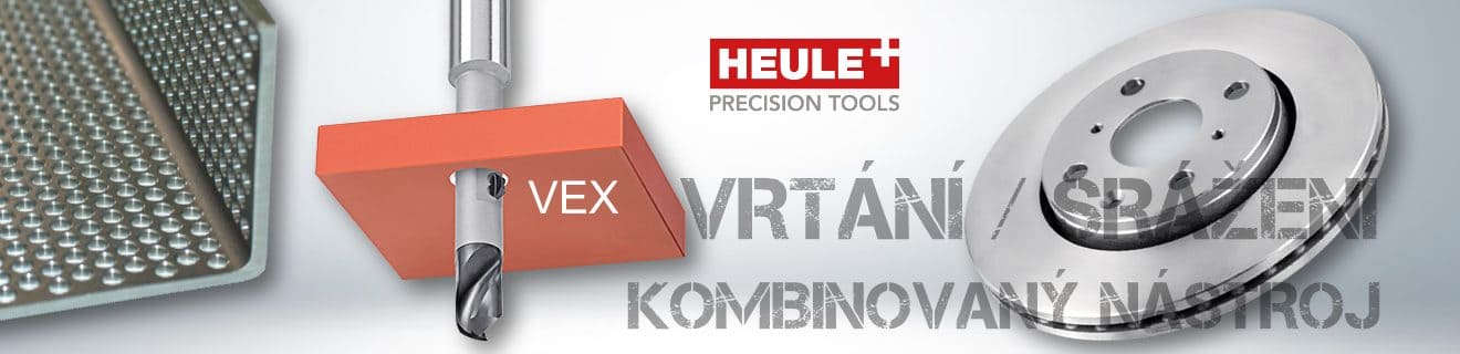 VEX - nástroj HEULE pro vrtání a srážení hrany v jedné operaci, zpětné a čelní odstranění ostřin